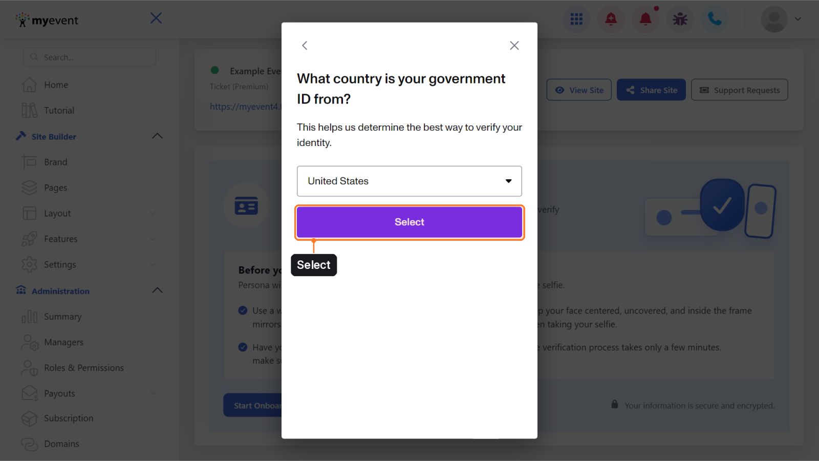 Choose your ID's country