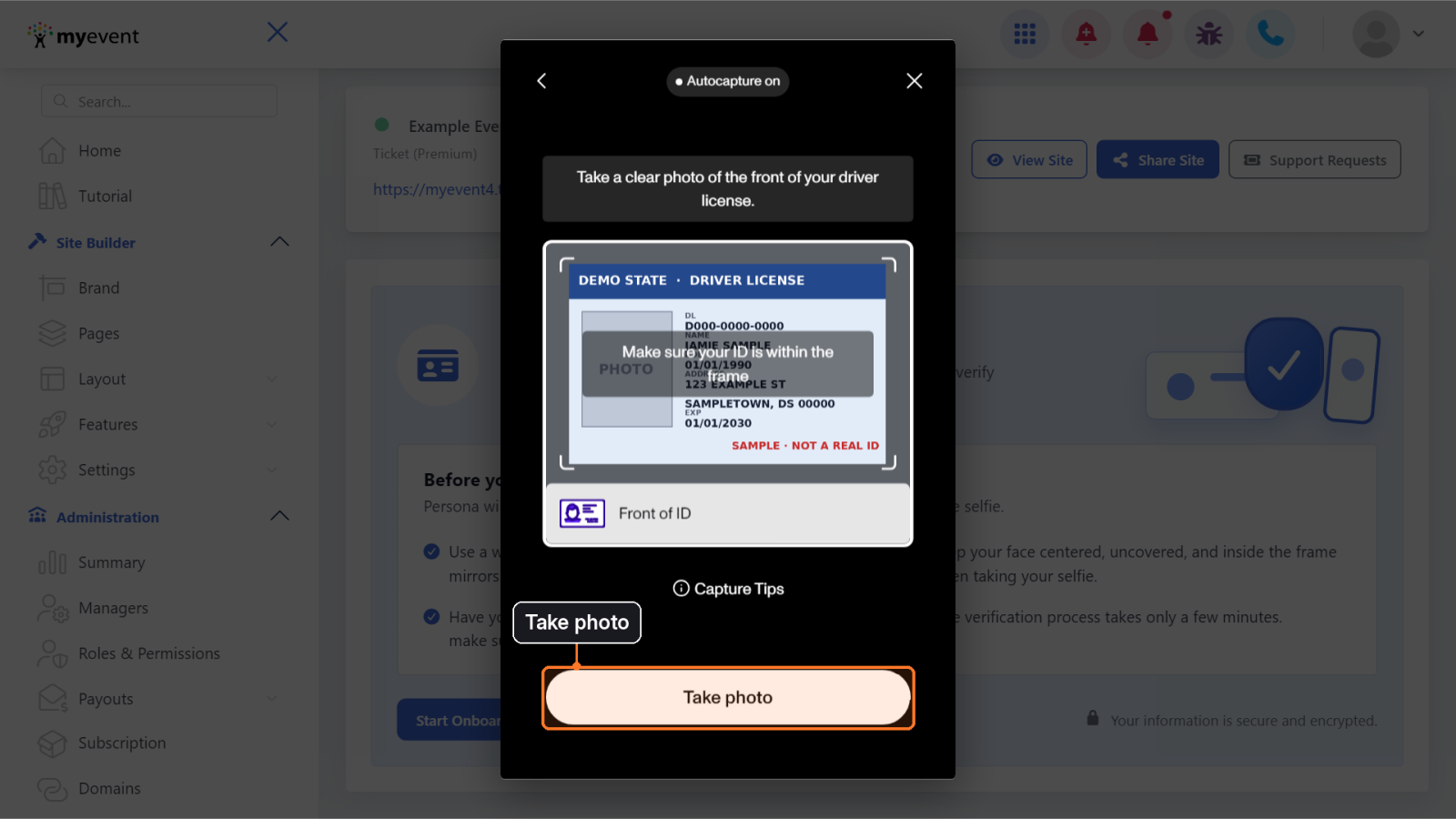 Capture the ID