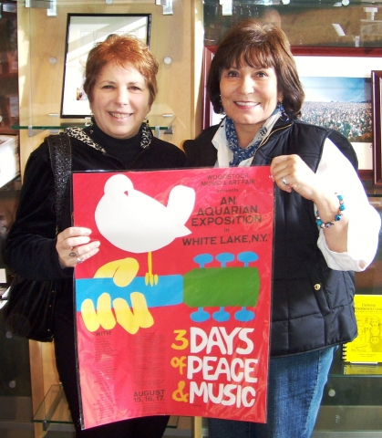 Rosanne Senatore Adams & Roseann Montalbano Farrow- Summer 2009 at Bethel Woods Museum celebrating 40th Anniversary of Woodstock.