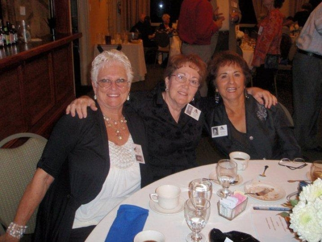 Merleen (Johnson)Knapton, Janice (Webster)Peterson, Stella Ramos at 50th Reunion