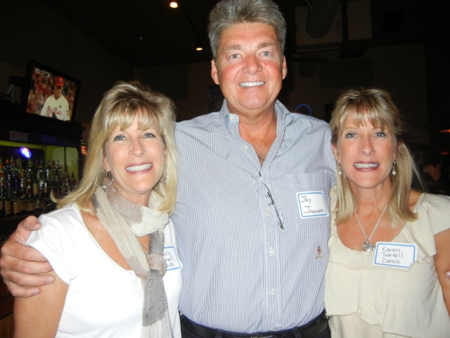 Kelly Bliss(Sartell), Jay Johnson, and Karen Davis (Sartell) at the NE Yacht Club - Pre-reunion gathering