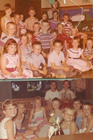 In the top picture is Tom Elliott,Barb Thompson,Jon Torp, Jan Kroodsma. I need help naming others.
On the bottom is Margie Morris and Jan Kroodsma(in glasses)
