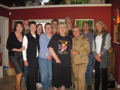 Jane,Tom, Lana, Denise, Kris, Lauri, Veva, Don, Debbie, Cliff & Kris - Linda took the pictures- Jill Haney T-shirt in sprit on Vevas Shirt
