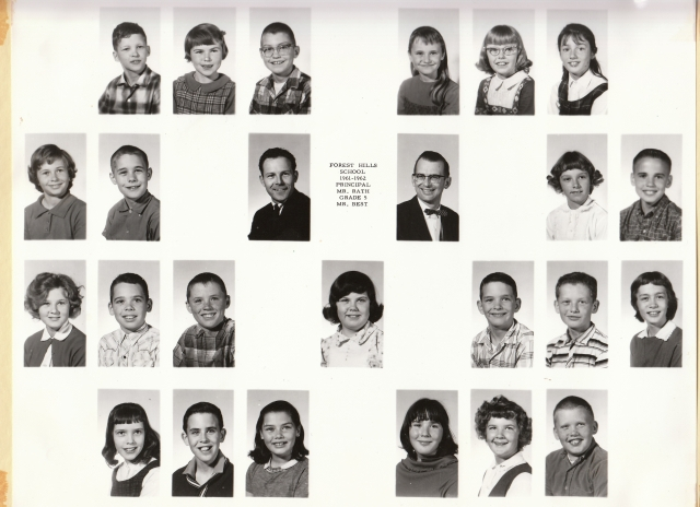 5th grade: Brooks King, Judy Kamhoot, Tom Furey, Margi Morris, Kathy Baker, Char Skibinski, Debbie Hamilton, Van Dusenbery, Mr. Best, Mr. Rath, Kathy Lang, Jon Torp, Connie Rittel, David Houge, Scott Eckelman, Teddi Cook, Bruce Britson, Tom Bye, Bonnie Ma