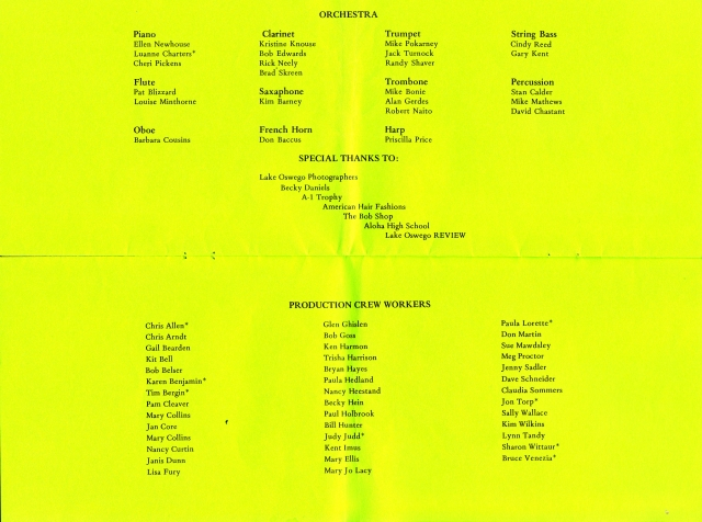 Look through all the names of our fellow LOHS students to see how many of us were involved in theater.  It was so much fun...