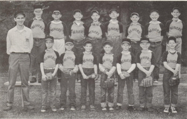 Lake Grove Coast league 1960
Second Row:JOhn Lamoreaux, Jeff Widmer, Paul Gunther, Dean Alvis, Kent
Ferlan, Danny McIntyre, David Gilbert, Norman Boyle
Front Row: Roy mcIntyre (Mgr.) Tommy Starr, Mark Johnson, Robert Watkins,
gordon Taylor, Jimmy Wiil
