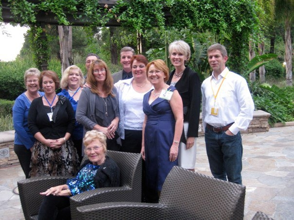 Madrigals Meet Up.  Lorie Owens is second from left.  Marilyn Hoyt is third from right.  Norma Leidy is in chair.