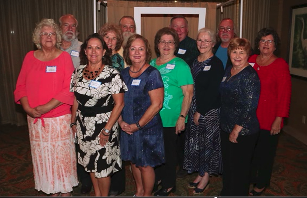 CORK ELEMENTARY
Left to right: Julia Feduccia Thompson, Nancy Isher Dawson,Yolanda Cole, Susan Sams, Yolanda Keen Joyner, Brenda Townsend Whited, Patricia Hall Khork, 
Back row:  Rick Mitchell, Donna Baker Wilkes, Carl Grooms, Randy Bailey, Don Rhoden