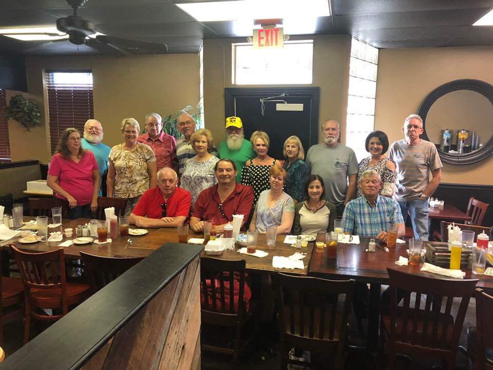Back row:
Betty Kay Hall, Larry St Charles, RubyPerkins Wall, Bob Bridgemon, Roger Smith, Donna Baker Wilkes, Carl Grooms, Pec Chambers McGinnes, Peggy Walden Farkas, Rick Mitchell, JoAnn Estes Boothe, Mike Youmans,
Front Row:
Tom Crews, Phil Hall, Su