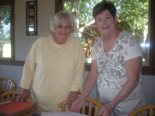 Mary McCain McCallister and Pat Templin Price at Meadow Park planning Meeting