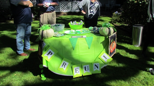 Welcome Table for CP golfers at the Price Residence at Hole #8