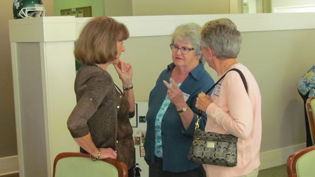 Karen Kasemeier Patton, Judy Brown Kasemeier, and Kathie Irwin Manley reminisce about life at Clover Park