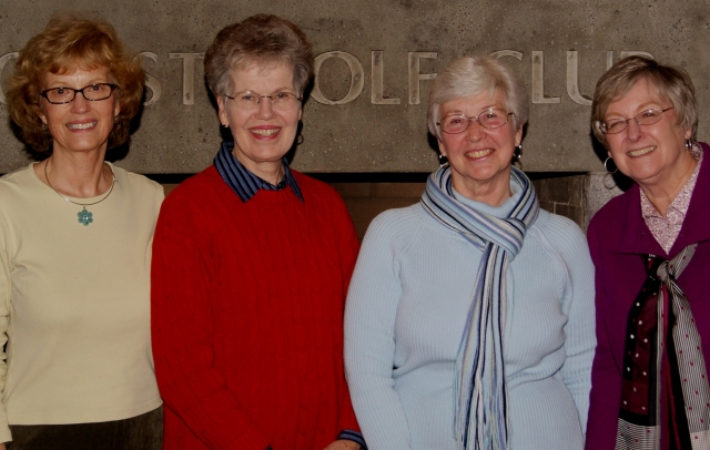 Every January since 1960 (left to right) Janice Smith Stegeman, Diane Peterson Schultz, Betty Jean Benum Marvin, and Judy Osborne Longstreth have met to celebrate their birthdays. Here is the 2010 picture of our big day together!