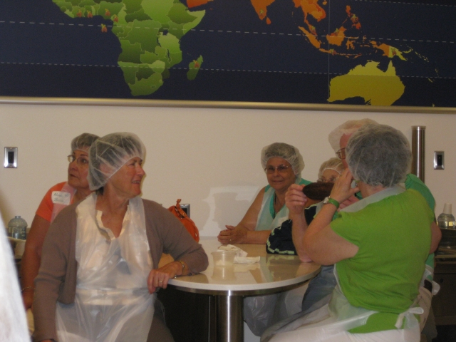We were SO stylish in our hairnets and aprons.