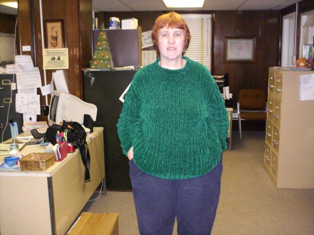 Tracey at her old job