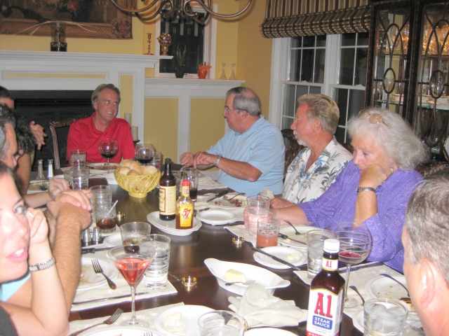 Listening to Martys fascinating NASCAR stories over dinner.