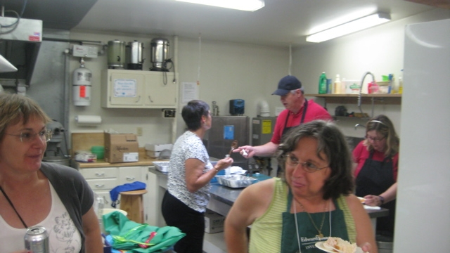 Kim Krill and sister Deb Krill Culhane supervised the kitchen.