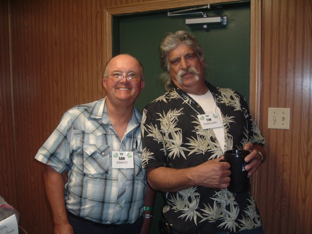 Heres trouble! Sam Swartz 63 and Tim Shingara 66