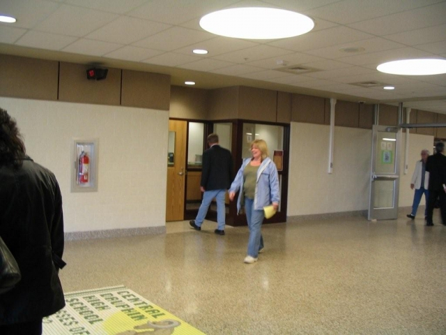 This is the entrance to the new office, just inside the front doors.