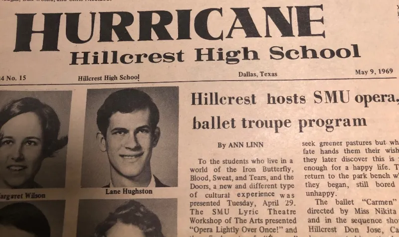 Front page Hillcrest Hurricane 
