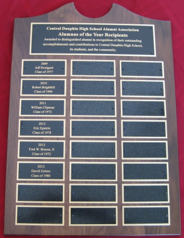 Alumnus of the Year Perpetual Plaque 2013