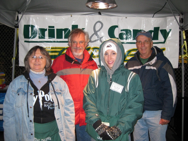 Our Drink & Candy Express team. Deb Krill Culhane 73, Don Kerstetter, Alison Werdt Evans 06, Rich Johnson. Not pictured, Kris Miller 83, Bobbie Gaiski Van Buskirk 85, Sandy Attick Potteiger 60, Dyan Lotz Yingst 71, and Donna Ricupero.