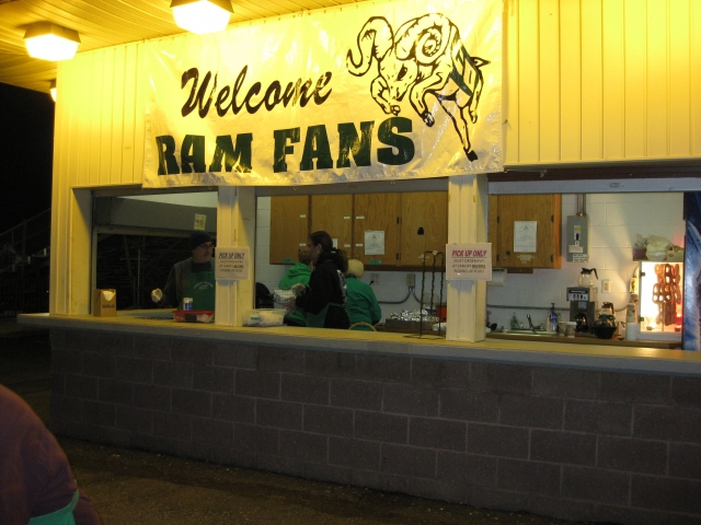 The home side concession stand is open for business by 6:00 at every game.