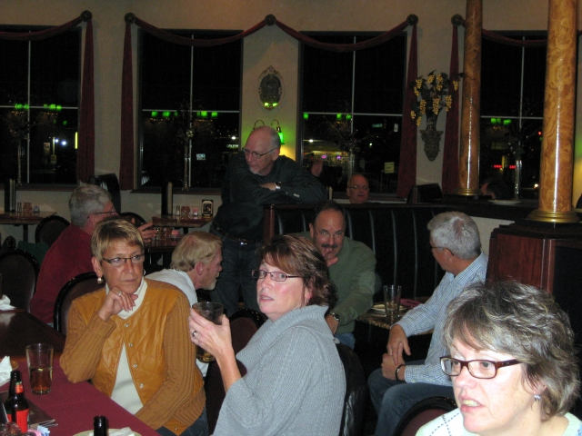 After the game, the group continued their celebration at Gilligans.  Food, drinks, and lots of re-telling of old stories of adventures on and off the field!