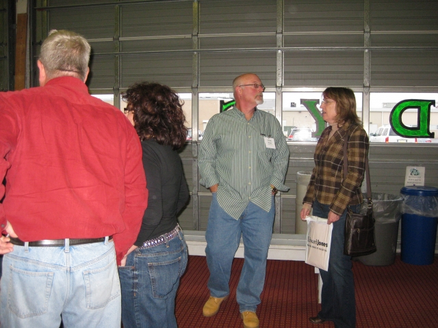 Steve Musser checks out the group.