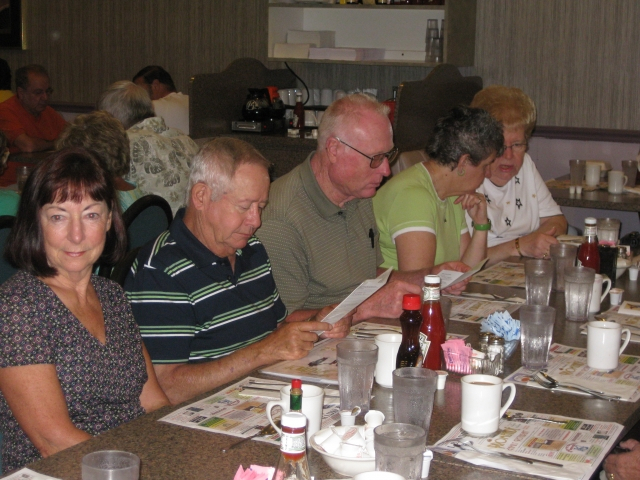 Kathy & Chuck Baker (left) celebrated their 42nd Wedding Anniversary with us on 8/3/11.  Sam & Karen Witmer Mummert 60 and Joan Shutt Spoonhour 60.