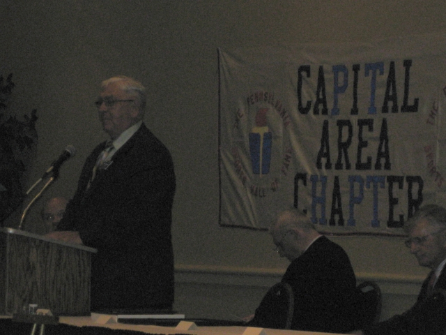 Barry giving his acceptance speech.