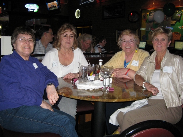 Jan Straining Davis 61, Bonnie Reese Hindman 59, Carol Zeigler Starasinic 59, Sue Lewis Hetrick 61