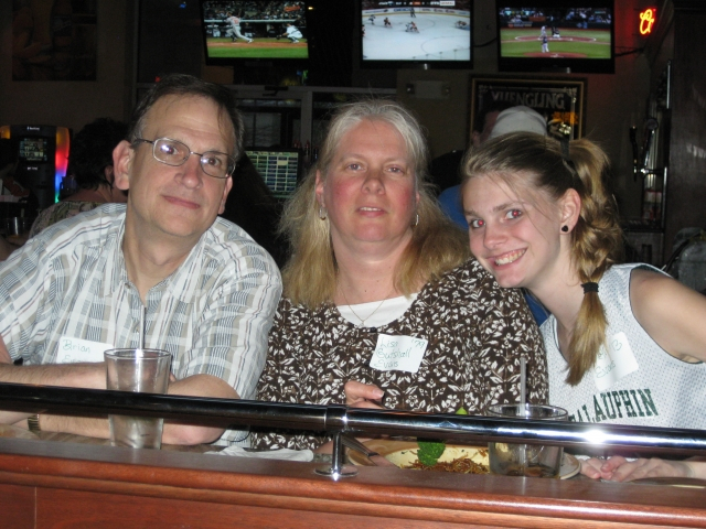 The Evans family: Brian, Lisa (Gutshall)79, and Beth 13 - a future alum!