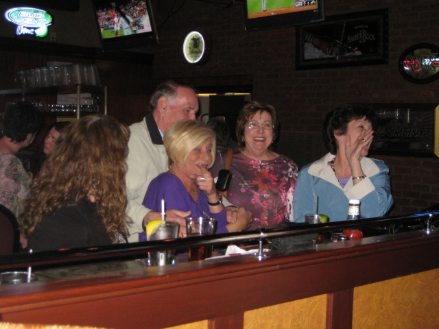 With her head turned is Dyan Yingst 71, Bill Seeds 60, Debbie Gross Bayura 71, Louise Baynham Garland 65, and Janis Gillard Creason 71.