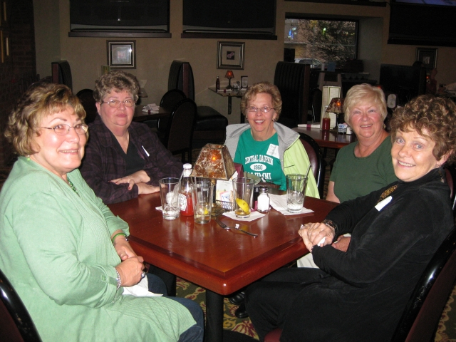 Alinda Kinter Bolden 60, Carolyn Sease Kramer 60, Bonnie Kapp Johnston 60, Doris Maguire 60, and Loretta Hershey 60