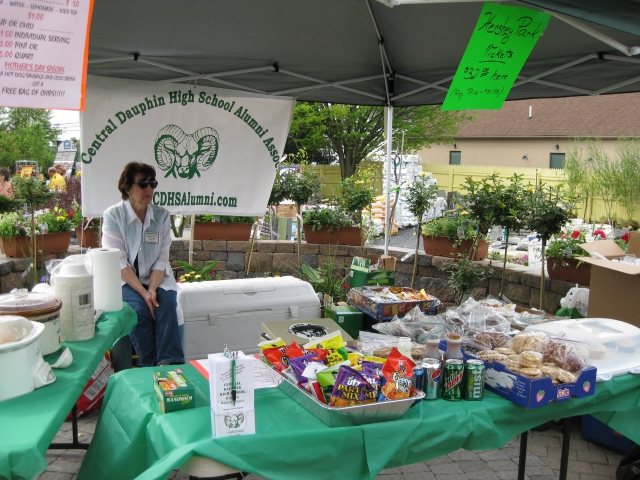 Bev Davidson Bosak 62 oversees the table of goodies.