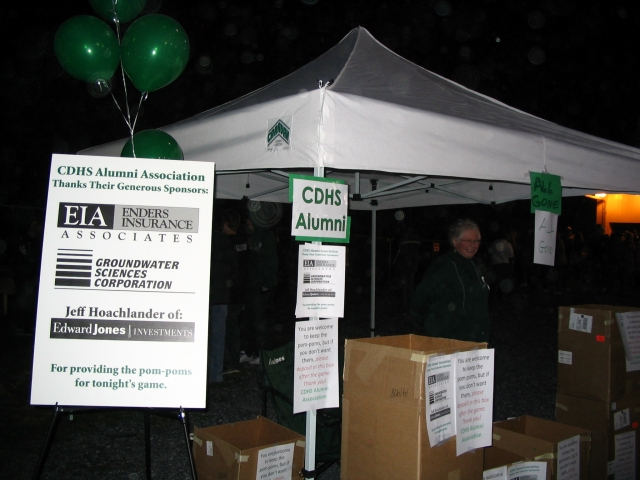 The CDHSAA Welcome Booth greets our CD fans at this years East game.