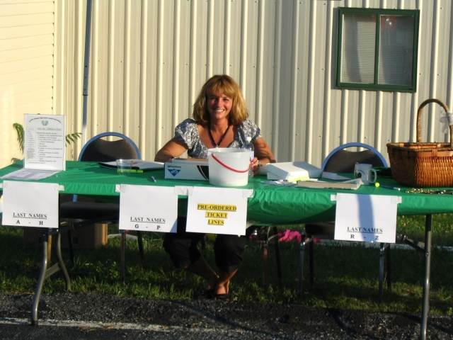 A lull in the action at the Registration Desk.