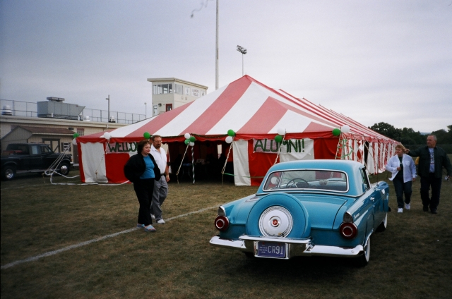 The big top tent was 40 X 160, and seated 600 for dinner.