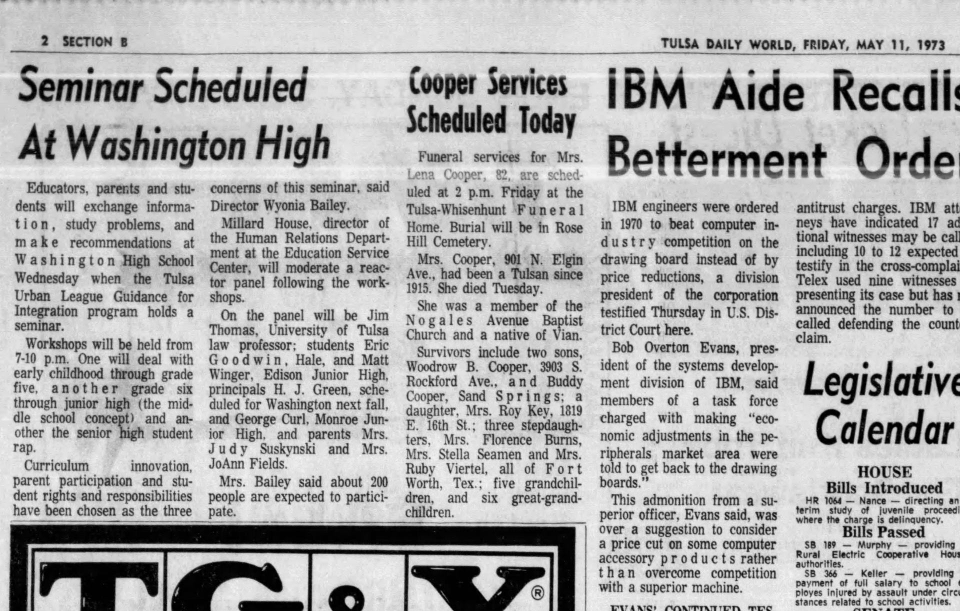 newspaper clipping