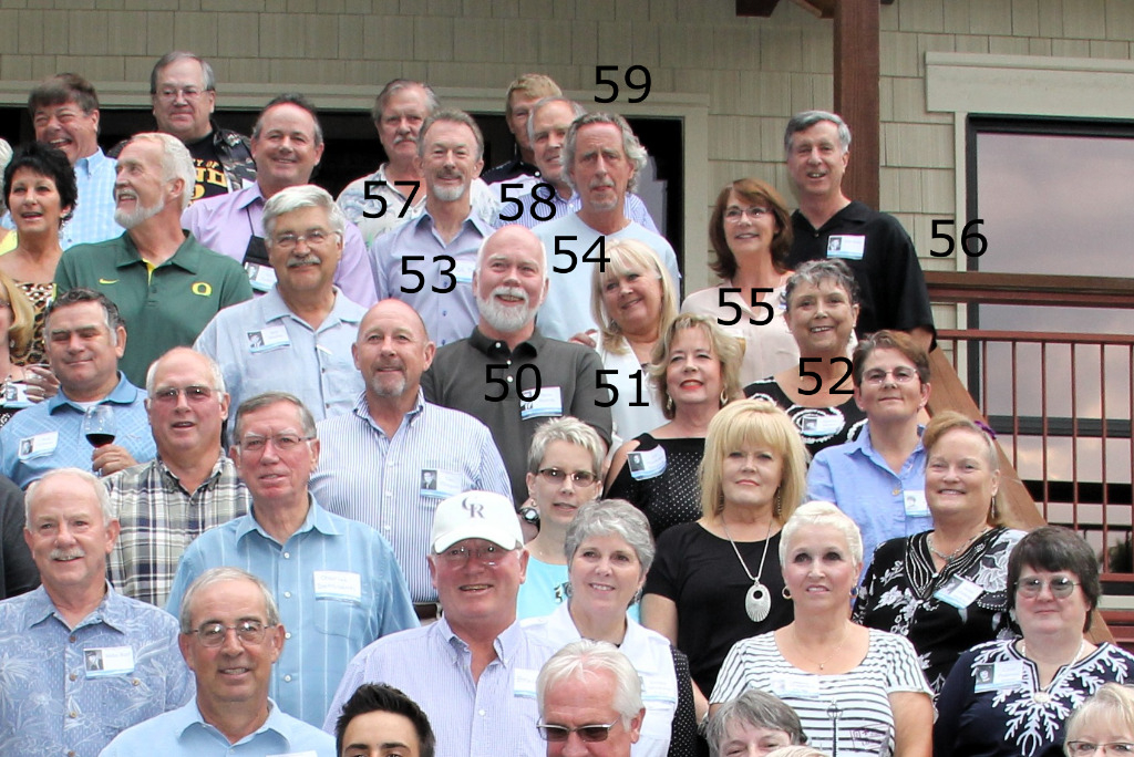 50. Steve Bjorvik
51. Blanche Tabor
52. Sherrie Nelson
53. Ed Bonn
54. Dennis Rice
55. Gayla May
56. Tom Riley
57. Scott Harbison
58. Phil (Butch) Degree
59. John Newell