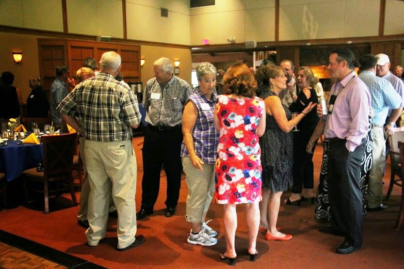 Mingling.