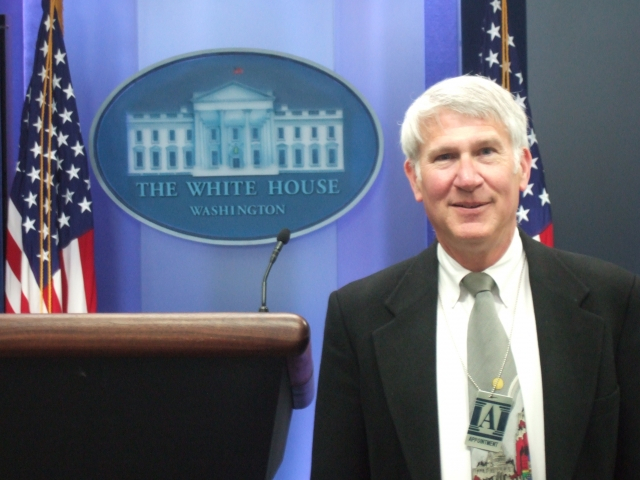 Lane at the White House .. press briefing room.