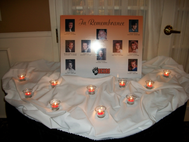 In Remembrance sign donated by Brian Bernier.