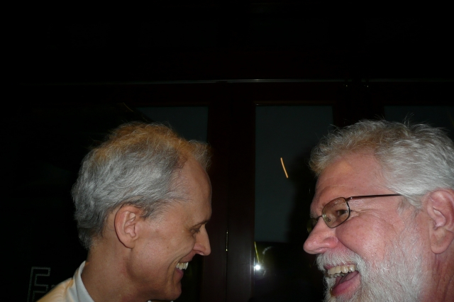 Chip Kramer and Bruce Lehman in musical bliss.