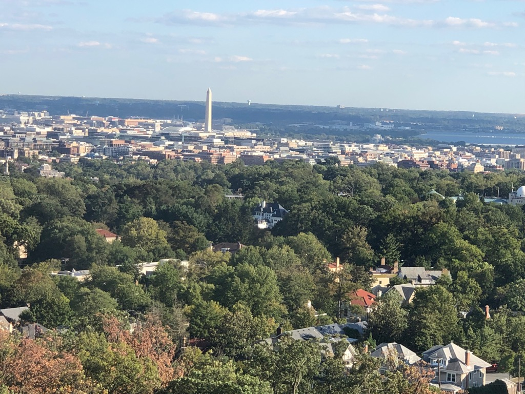 Washington Monument from the 7th floor of the National Cathedral