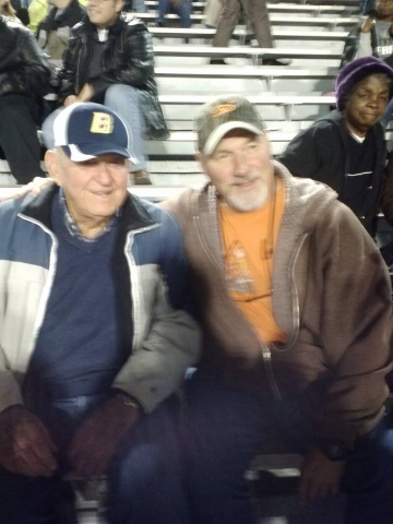 Coach John Meadows and Rodney Baker