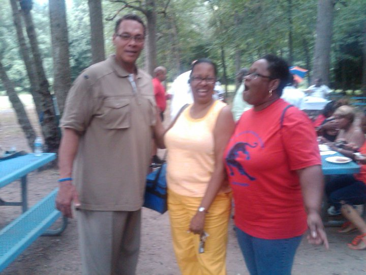 Class of 76 reunion 2010 Cedric, Teresa and Smokey (Mary Anne)