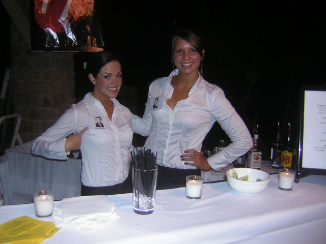 Our Bar Maids, Tiffany and Brittney.