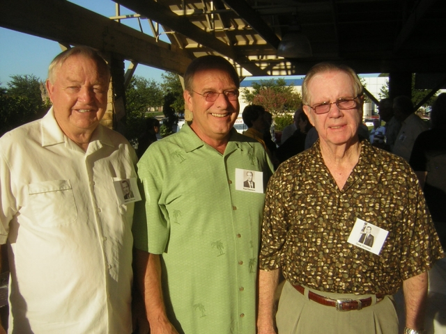 Coach Nelson Moore, Paul Dennison, and Mr Gene Stimmel.
